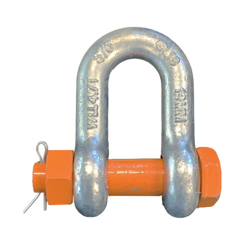 25000kg Rated Grade S Alloy Steel Safety Pin Dee Shackles