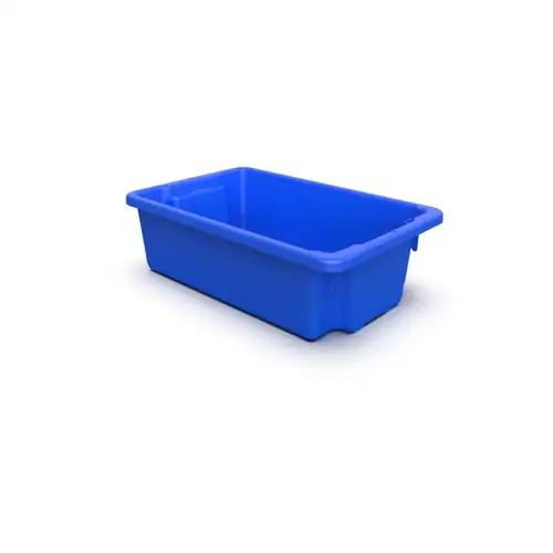 32L Plastic Crate Stack & Nest Container [Colour: Blue]