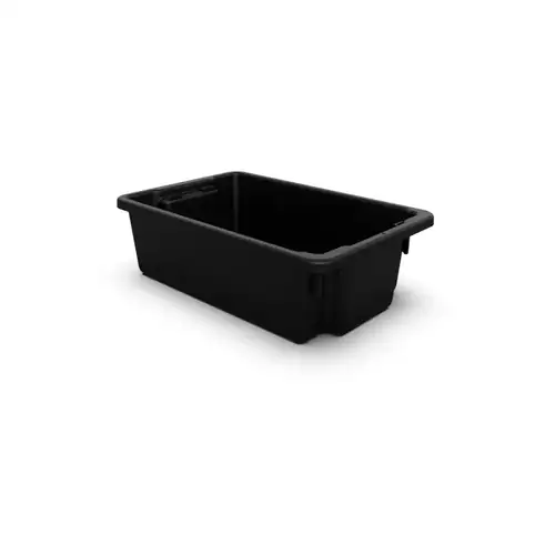 32L Black Recycled Plastic Crate Stack & Nest Container