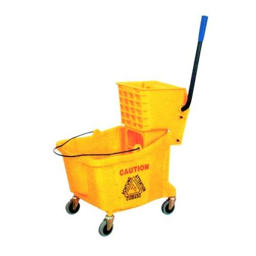 Single Mop Bucket Wringer Trolley - B040