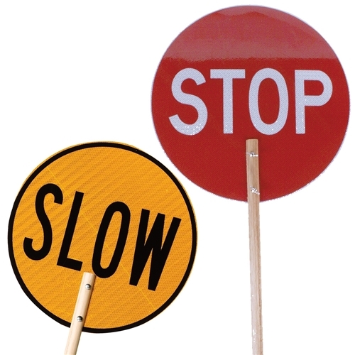 Stop Slow Baton with Wooden handle