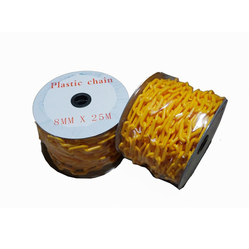 Plastic Chain - Yellow - 8mm x 25m