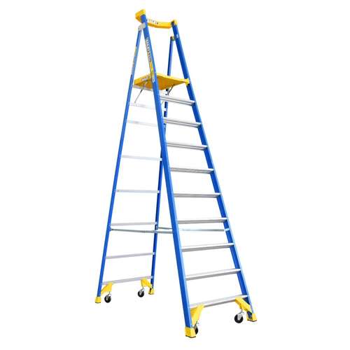 Bailey 10 Step Fibreglass Platform Ladder - 170kg Rated