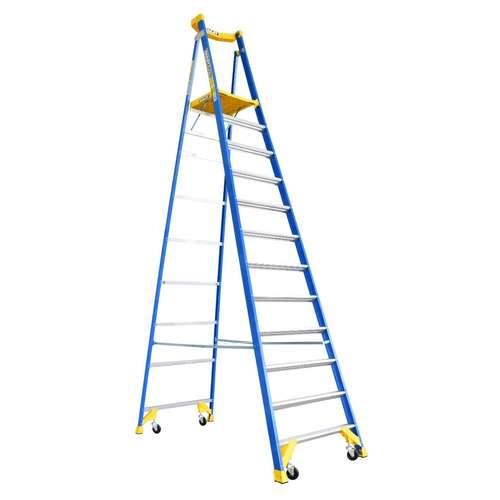 Bailey 170kg 12 Step Fibreglass Platform Ladder 3.49 m