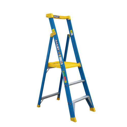 Bailey 3 Steps Fibreglass Platform Step Ladder - 170kg Rated
