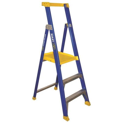 Bailey 3 Steps Fibreglass Platform Ladder - JOB Station - 150kg Rated