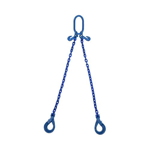 Grade 100 Two Leg 10mm Chain Sling 10mm - Length 2m