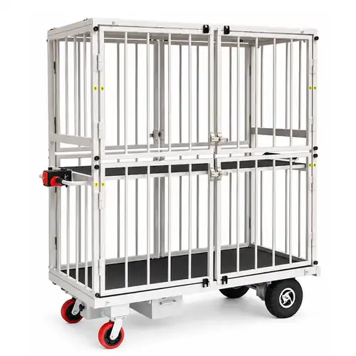 300kg Rated Powered Double Cage Trolley [Select Delivery Location: VIC, NSW, QLD]