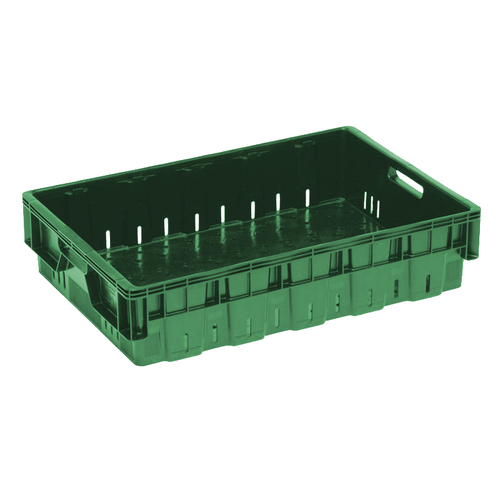 21L Stack & Nest Vented Plastic Container - Green