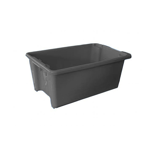 52L Plastic Crate Stack & Nest Container Grey