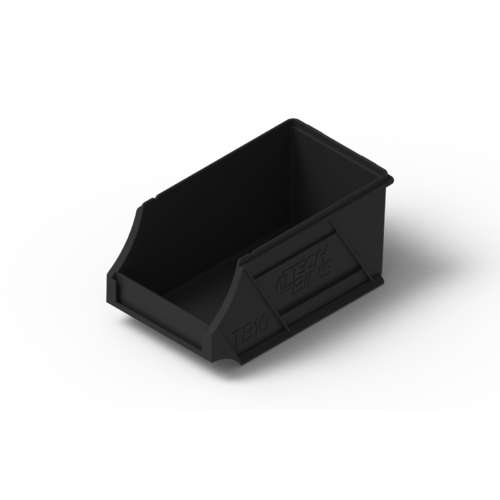 1.0L Plastic Microbin Storage Container - Black IH1001