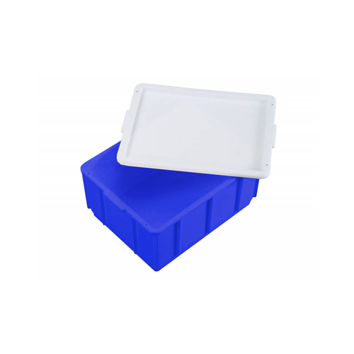 21L Plastic Crate Medium Container Box - Blue  [Delivery: VIC, NSW, QLD]