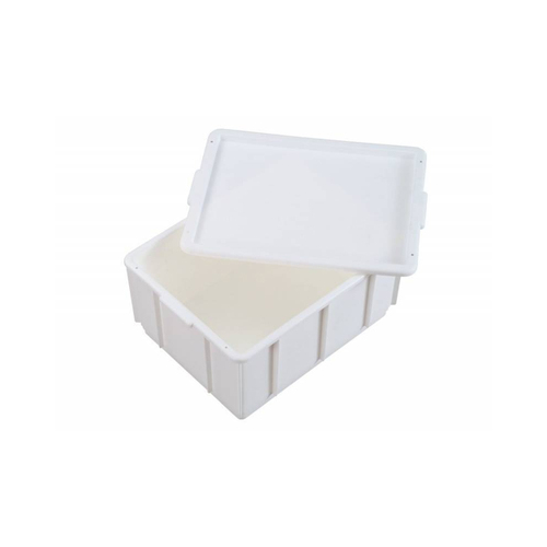 21L Plastic Crate Medium Tote Box - White  [Delivery: VIC, NSW, QLD]