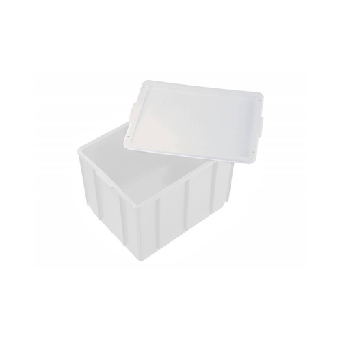 33L Plastic Crate Large Tote Box - White  [Delivery: VIC, NSW, QLD]