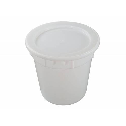 67L Plastic Bucket Round Bin -White