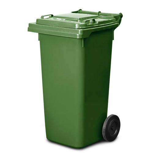 240L Plastic Wheelie Bin - Green