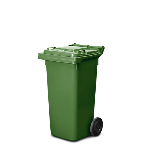 80L Plastic Wheelie Bin - Green