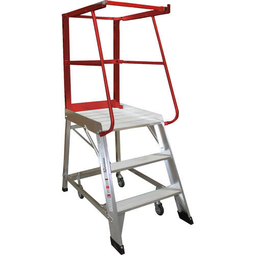 Monstar 3 Steps Mobile Order Picker Ladder - 150kg rated