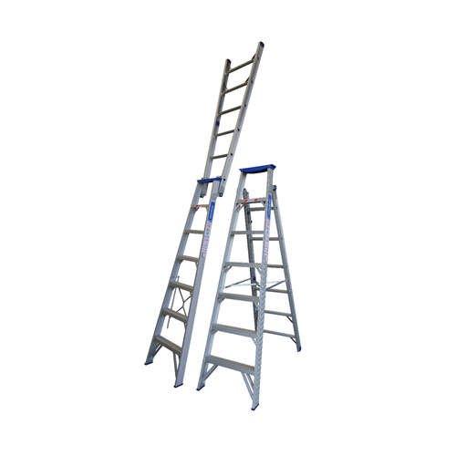 Indalex Aluminium 7 Step Dual Purpose Ladder - 150kg Rated