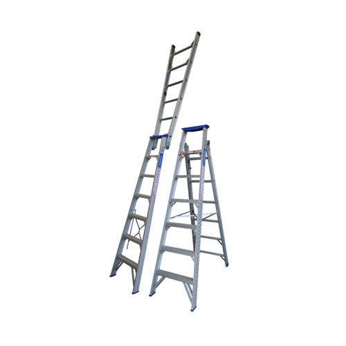 Indalex Aluminium 7 Step Dual Purpose Ladder - 150kg Rated