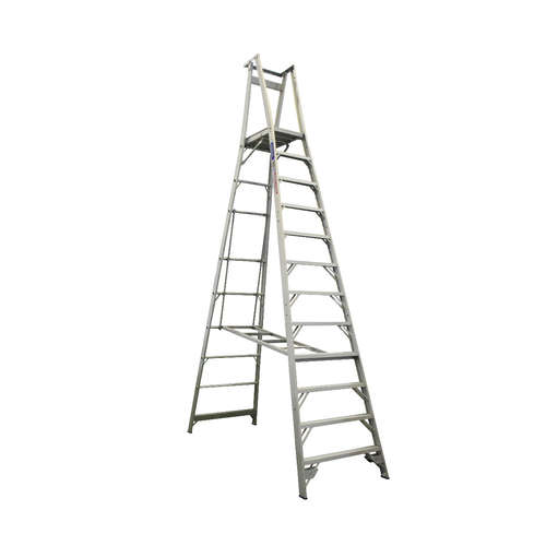 Indalex 12 Steps Aluminium Platform Ladder - 150kg Rated