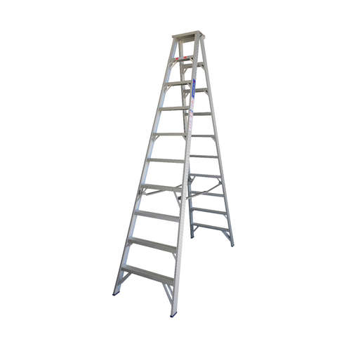 Indalex 10 Step Double Sided Aluminium Step Ladder - 180kg Rated