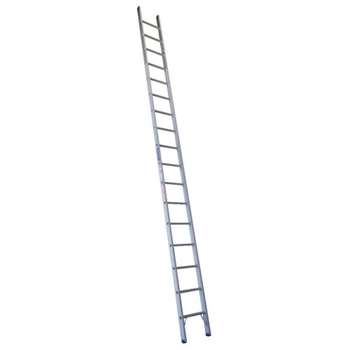 Indalex 17 Steps 180kg Rated Durable Heavy Duty Industrial Aluminium Single Ladder