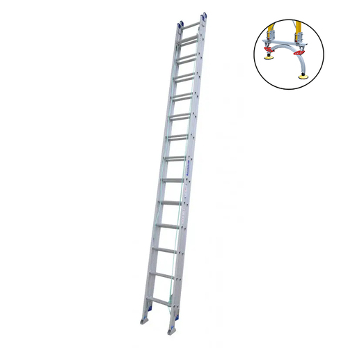 Indalex Aluminium Extension Ladder + Leveller