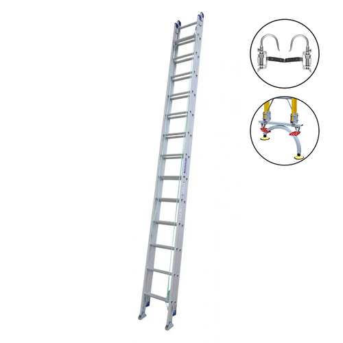 Indalex Aluminium Extension Ladder + Leveller + V Rung