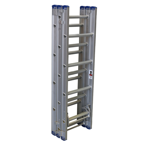 Indalex 15 Steps 150kg Rated Durable Heavy Duty Industrial Aluminium Triple Extension Ladder