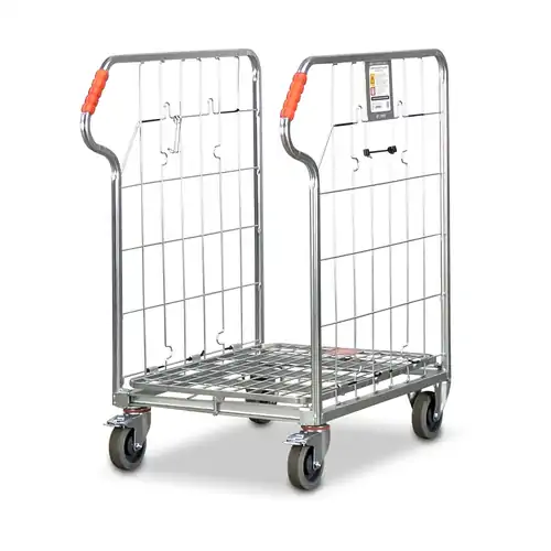 500kg Rated 2 Sided Folding Roll Cage Trolley