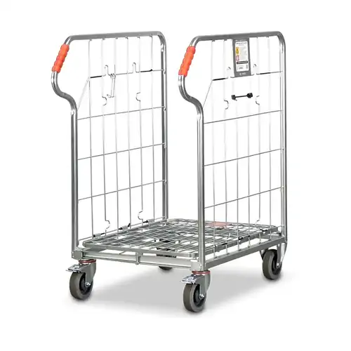 500kg Rated 2 Sided Folding Roll Cage Trolley [Select Delivery Location: VIC, NSW, QLD]