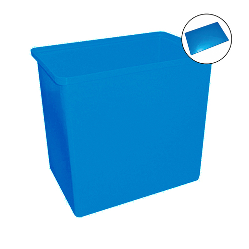 170L Blue Plastic Poly Tank Container + Lid [Delivery: VIC, NSW, QLD]