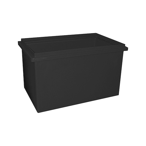 180L Plastic Poly Tank Container - Black [Delivery: VIC, NSW, QLD]