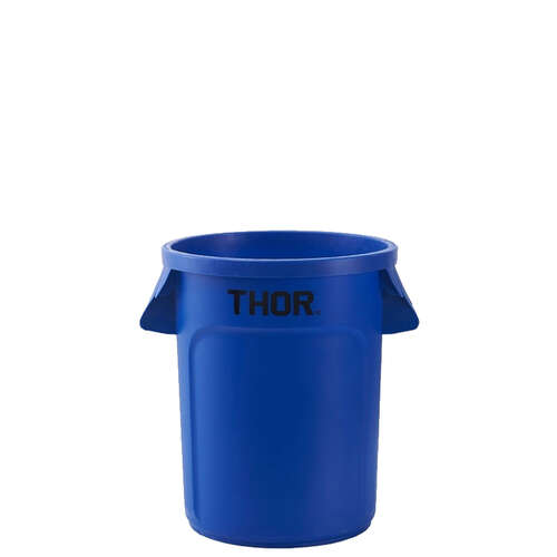 60L Thor Commercial Round Plastic Bin - Blue