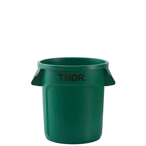 60L Thor Round Plastic Bin - Green