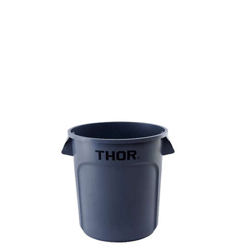 38L Thor Commercial Round Plastic Bin - Grey