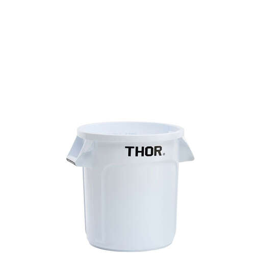 38L Thor Commercial Round Plastic Bin - White