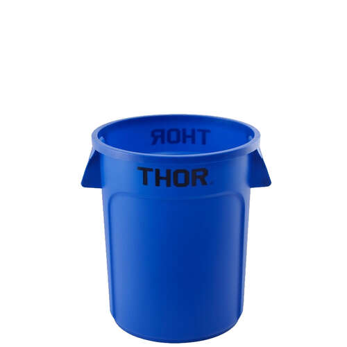 75L Thor Commercial Round Plastic Bin - Blue