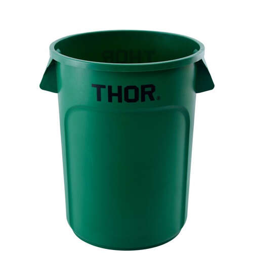 166L Thor Commercial Round Plastic Bin - Green