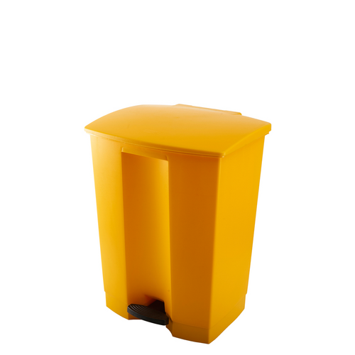 45L Step-On Commercial Waste Bin - Yellow