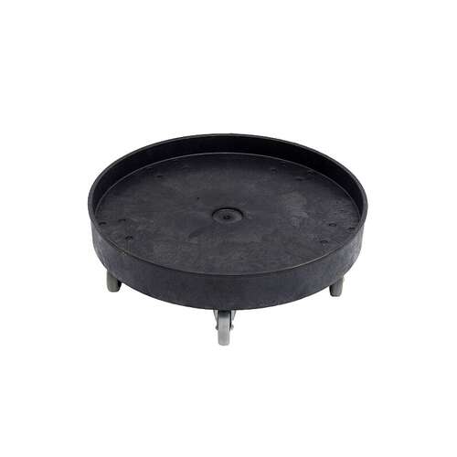 Universal Plastic Drum Dolly for Barrels and RT1015 - Black