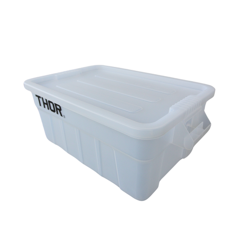 53L Plastic Container Box with Lid - Clear