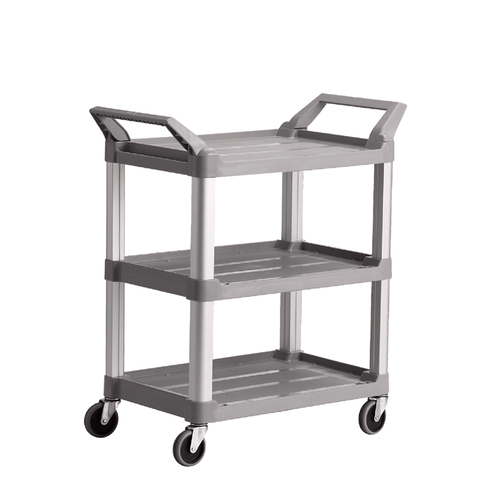 90kg Rated Hi-5 3 Shelf Utility Cart - Off White