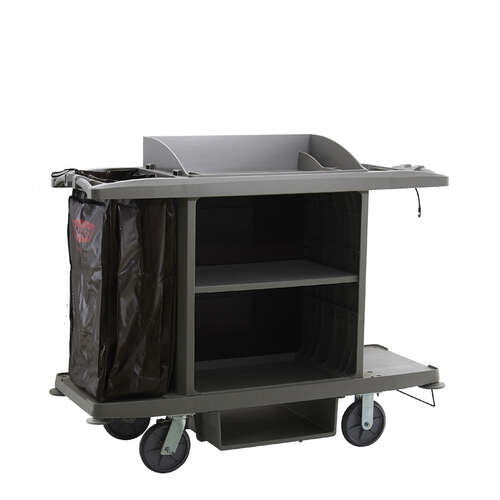Grandmaid Housekeeping Commercial Hospitality Trolley Cleaning Cart - Platinum