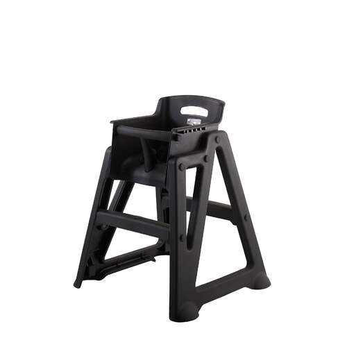 Microban High Chair Flatpack 63.6cm x 58.3cm x 76.8cm - Black