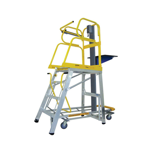 StockMaster 10 Step Lift-Truk Manual Order Picking Ladder - 150kg Rated