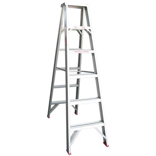 Indalex 6 Step Double Sided Aluminium Step Ladder - 120kg Rated