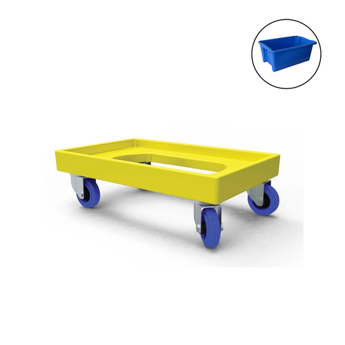 150kg Dolly Yellow + 52L Crate Blue