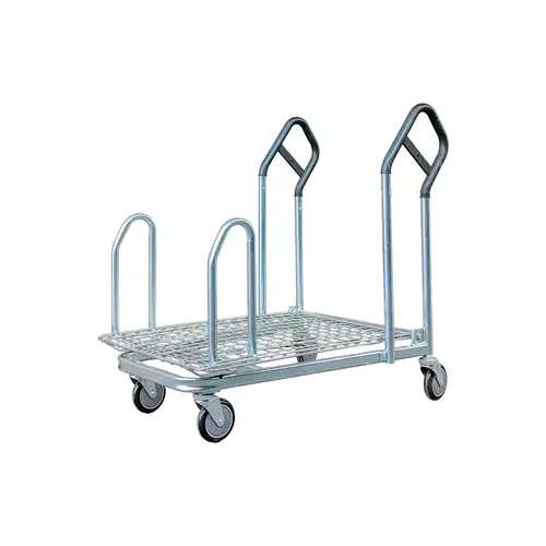 200kg Rated Nesting Flat Deck Cargo Trolley with 4 Handles